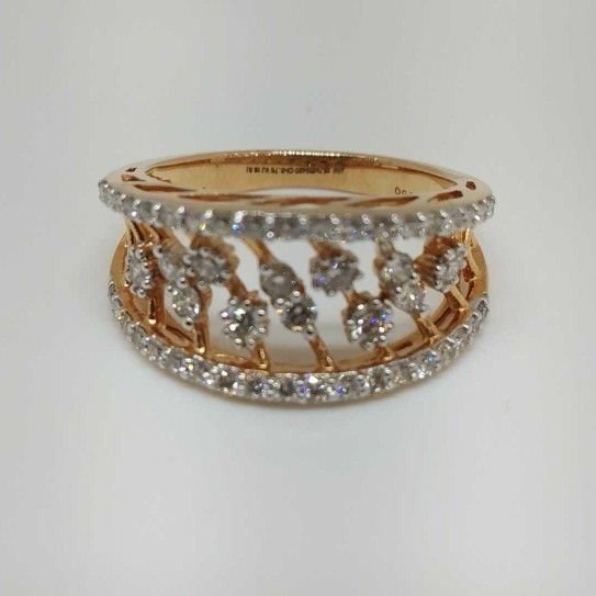 Real Diamond Rose Gold Branded Ladies Ring