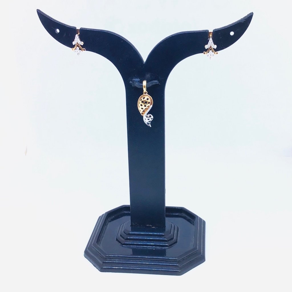 REAL DIAMOND FANCY ROSE GOLD PENDANT SET
