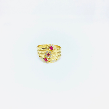 BRANDED FANCY PINK STONE RING by 