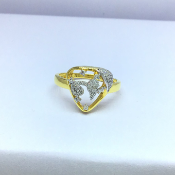 triangle fancy gold ladies ring by 