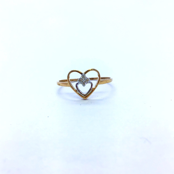 REAL DIAMOND FANCY HEART ROSE GOLD RING by 