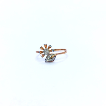 REAL DIAMOND FANCY ROSE GOLD FLOWER RING by 