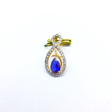 FANCY BLUE STONE REAL DIAMOND PENDANT by 