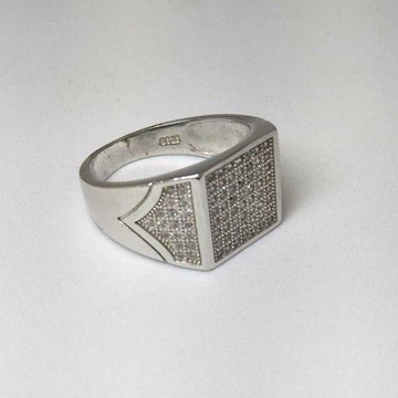 925 Sterling Silver AD Diamond Casual Ring by 