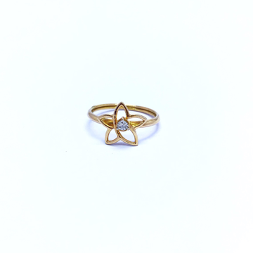 REAL DIAMOND FANCY ROSE GOLD STAR RING by 
