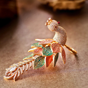 22 CT gold peacock design ring by 