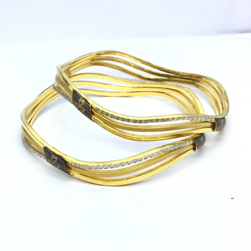 DESIGNED BRANDED FANCY GOLD BANGLES by 