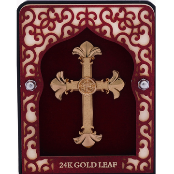 999 GOLD CHRISTIAN FRAME by 