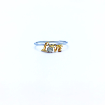 REAL DIAMOND FANCY WHITE GOLD RING by 