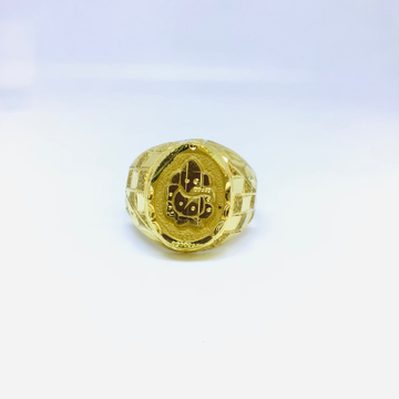 BRANDED FANCY GOLD RING by 