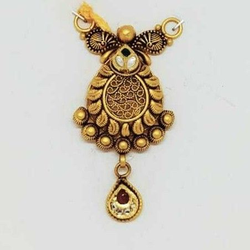 22 KT Gold Rajwadi Antique Pendant by 