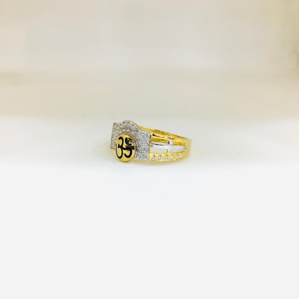 FANCY GOLD OM RING FOR MEN