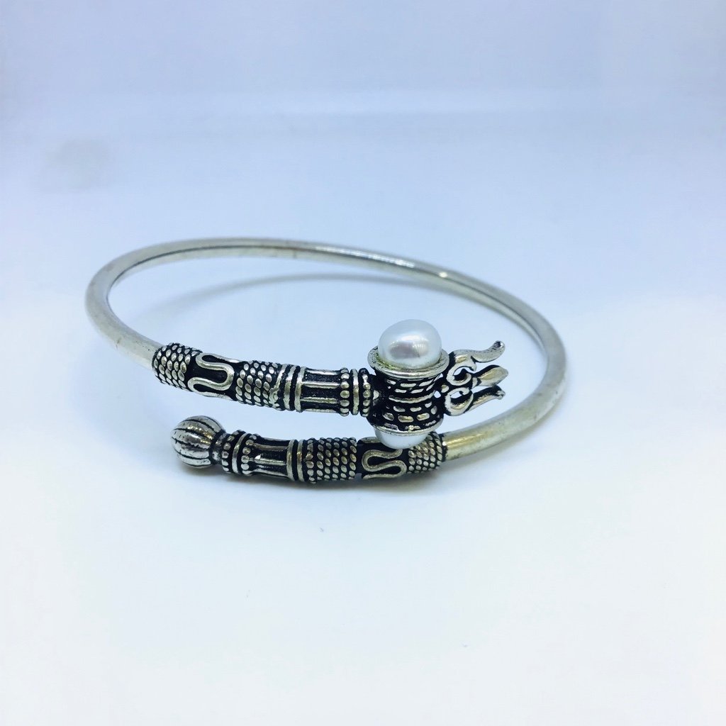 925 FANCY OXIDISED KADA BRACELET