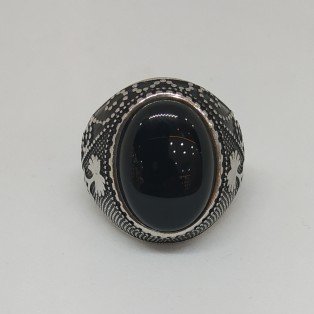 925 sterling silver black ston oxides gets ring