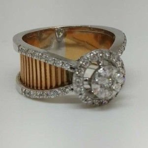 Real diamond rose gold branded Ladies ring