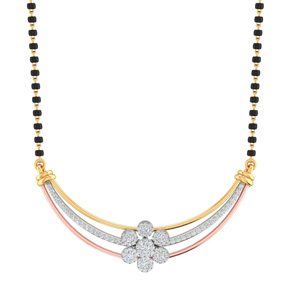 Branded fancy real diamond mangalsutra