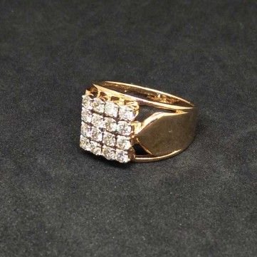 Real Diamond Rose Gold Branded Gents Ring