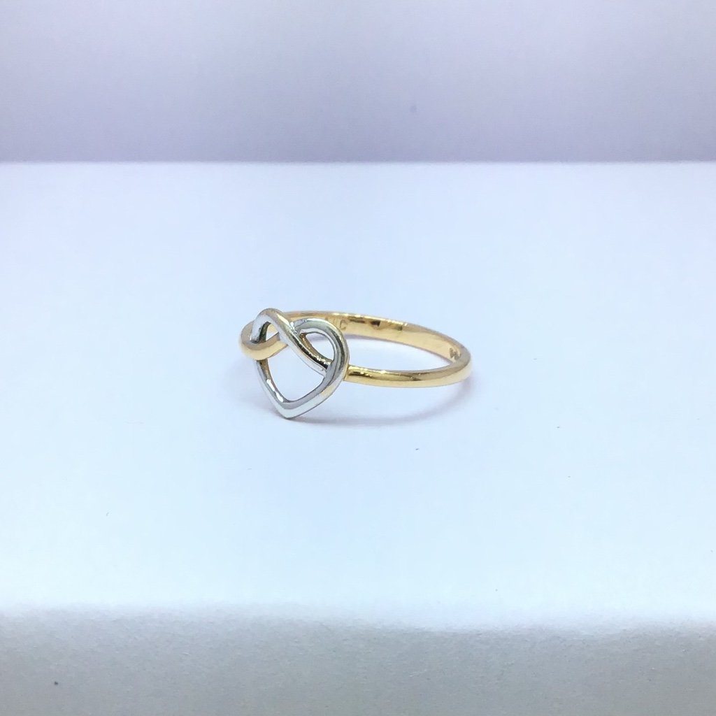 fancy heart rose gold ladies ring