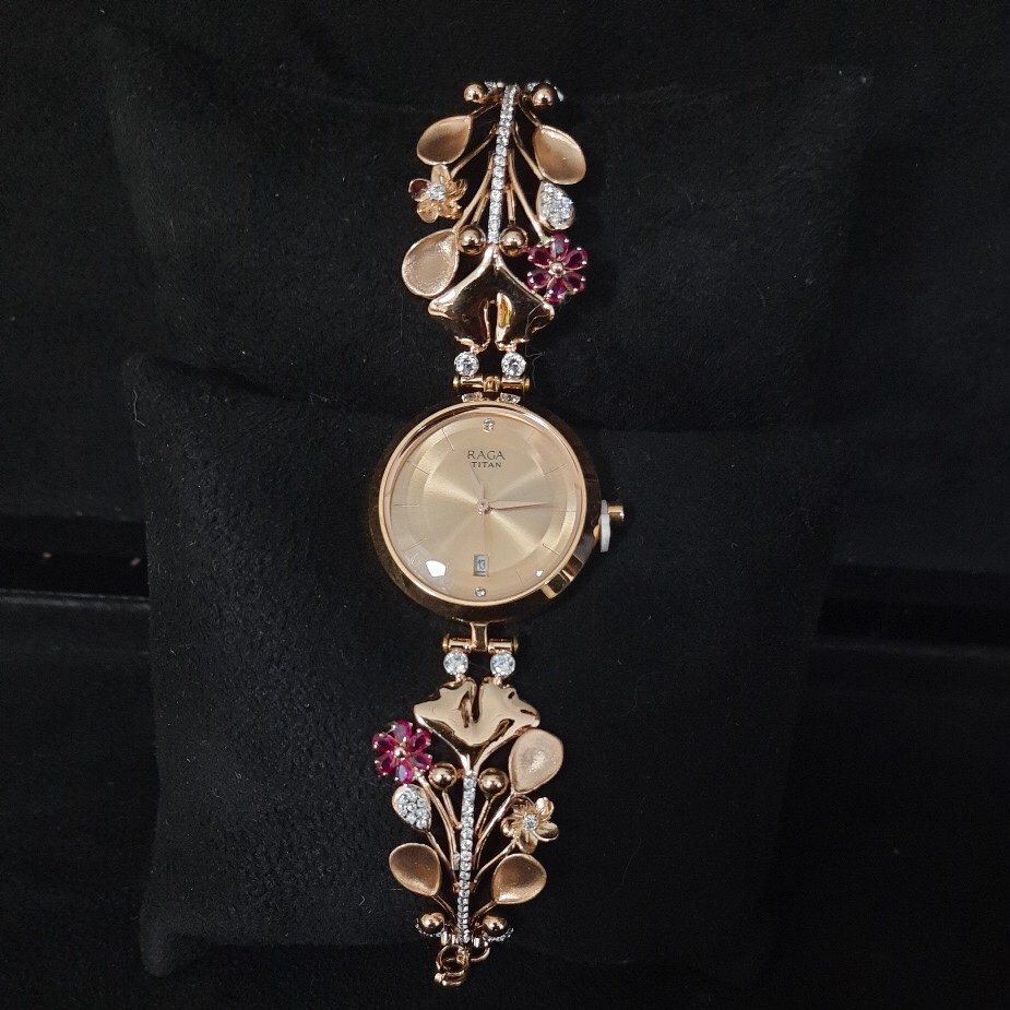 FANCY ROSE GOLD FLOWER LADIES WATCH