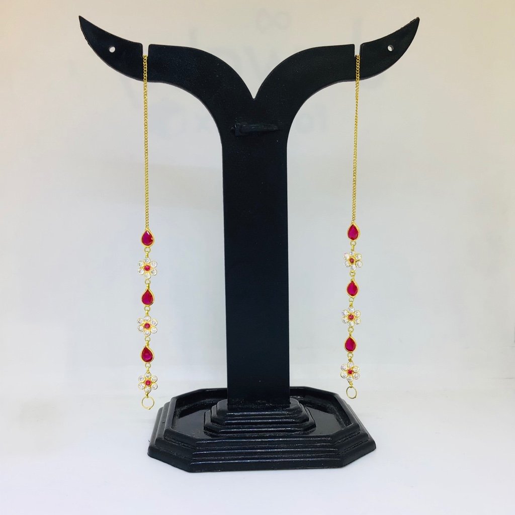 FANCY GOLD STONE EARCHAIN