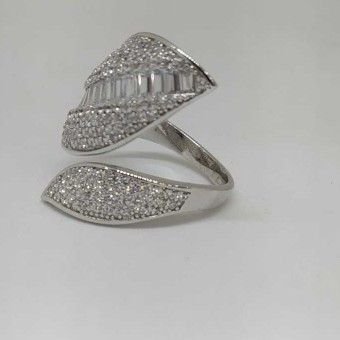 925 Sterling Silver Leaf Designer Ladies Ring