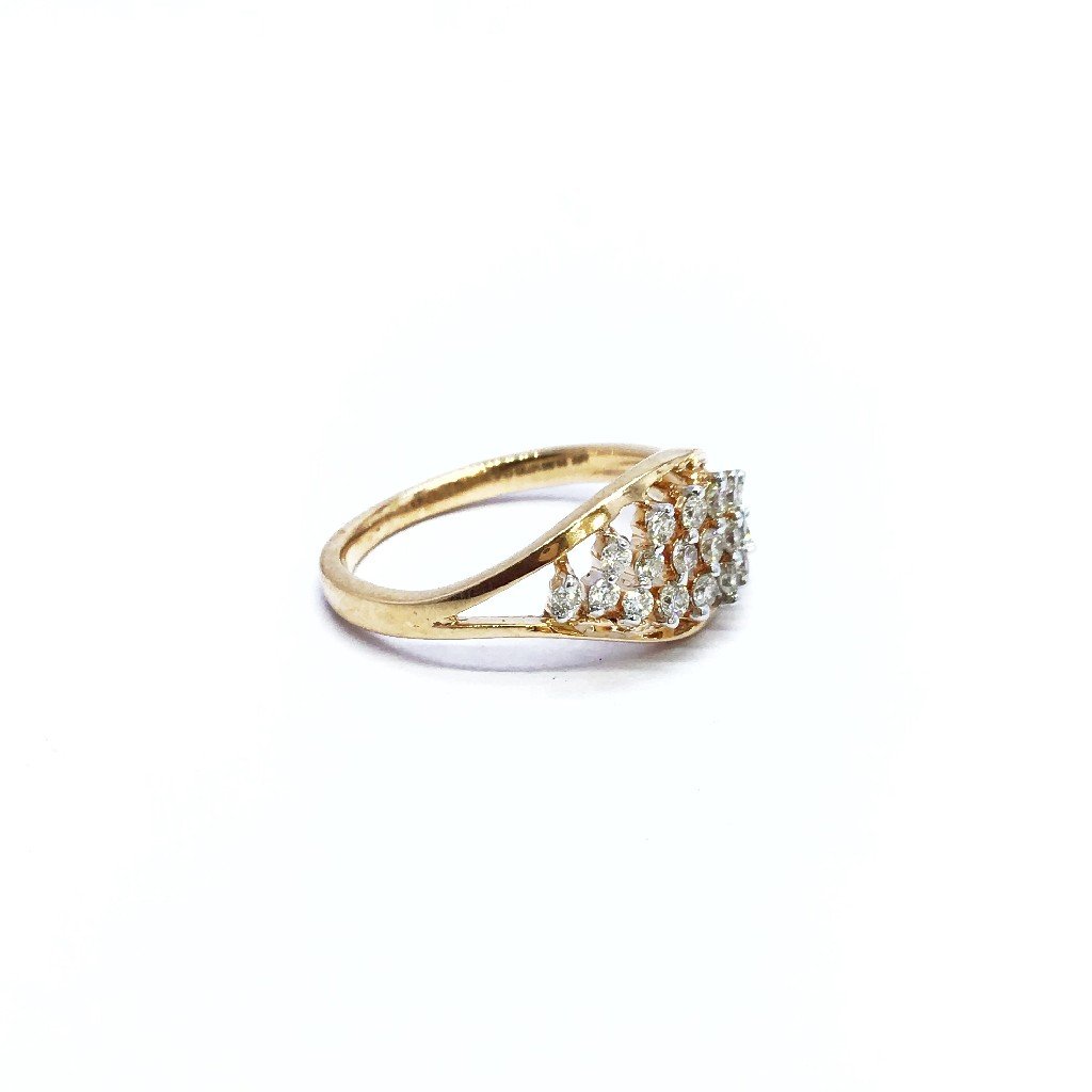 ROSE GOLD FANCY REAL DIAMOND RING