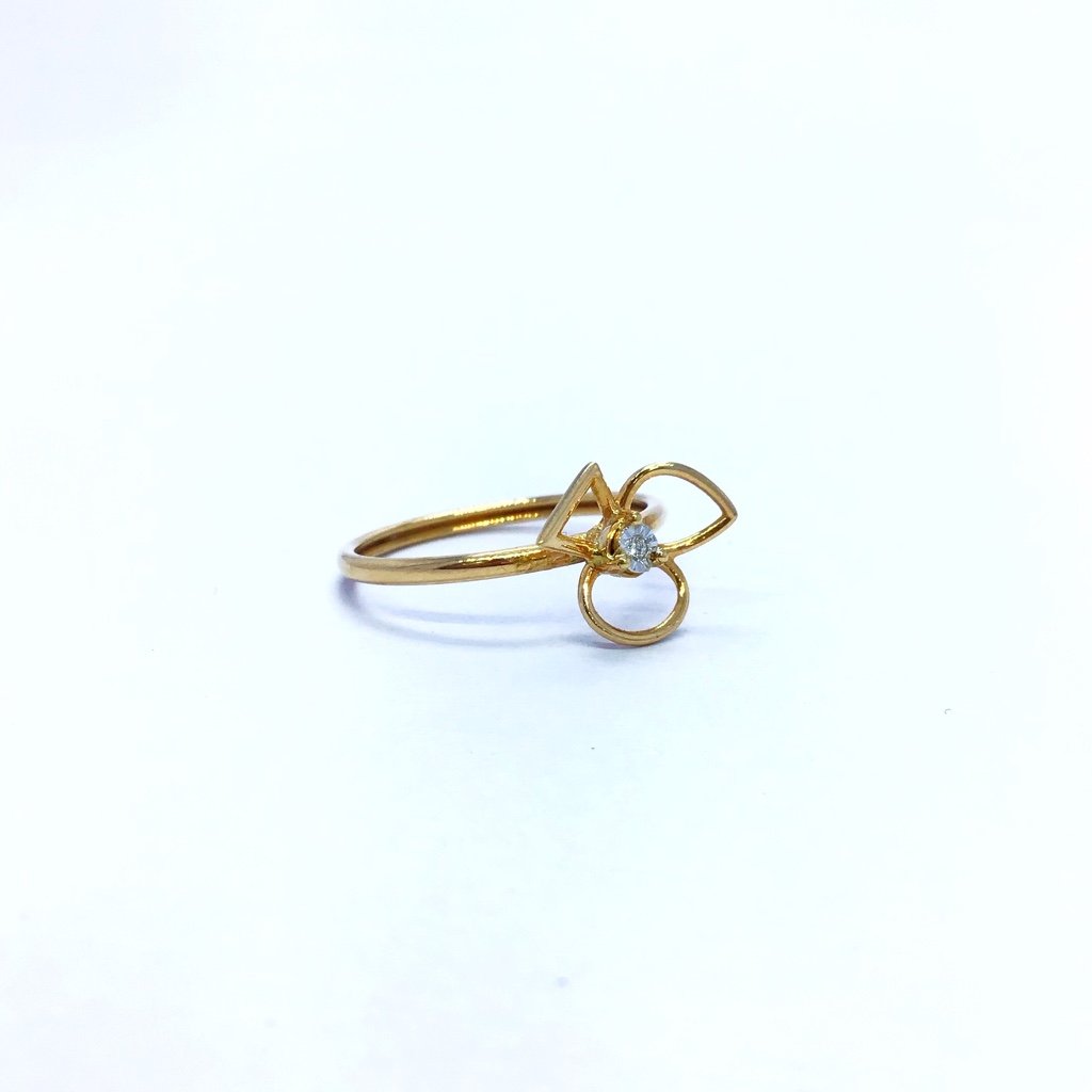 REAL DIAMOND FANCY ROSE GOLD RING
