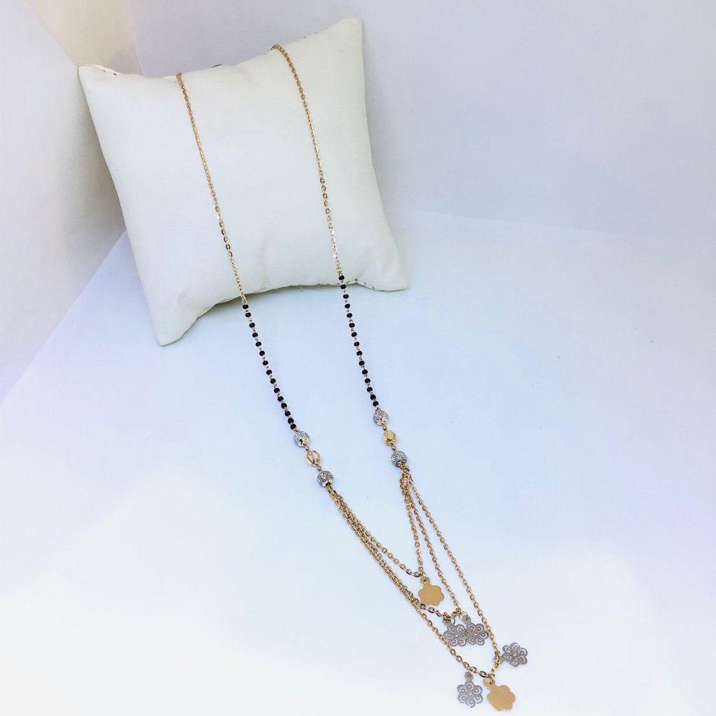 FANCY FLOWER ROSE GOLD MANGALSUTRA