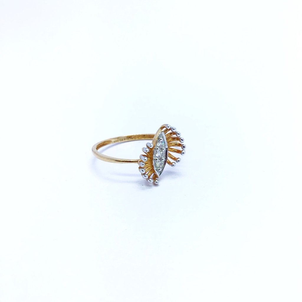 REAL DIAMOND FANCY ROSE GOLD RING