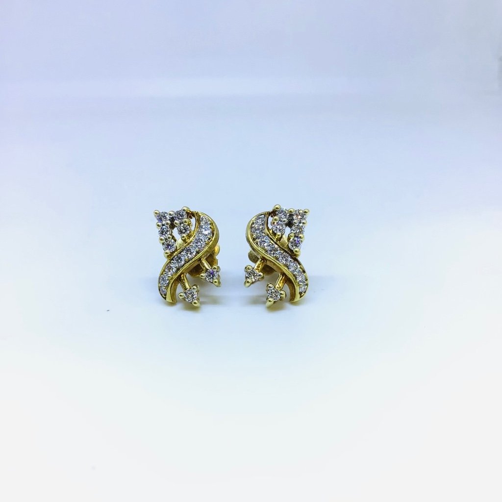Buy Bridal Wear Real Gold Pattern One Gram Gold Forming Stone Big Dangle  Earring Online