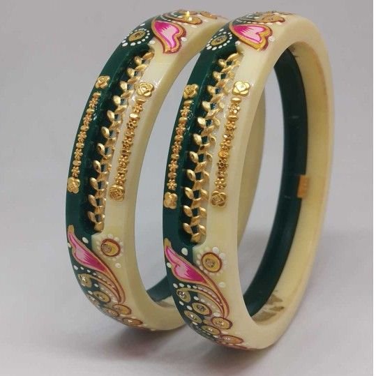 22 KT GOLD PRINTED DESIGNER RAS CHUDI