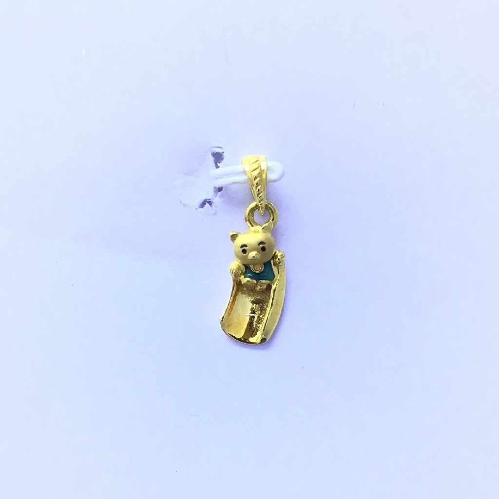 TEDDY BEAR FANCY GOLD PENDANT