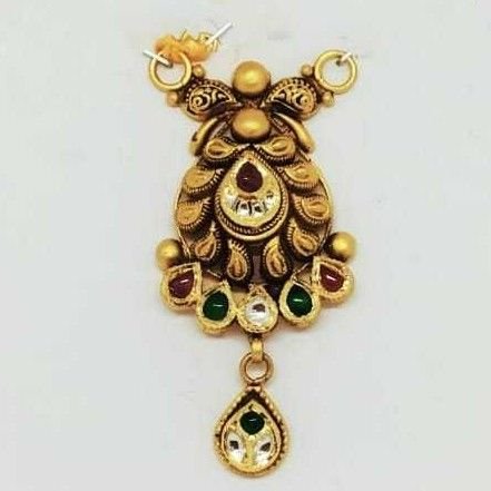 22 KT Gold Oxidised Designer Pendant