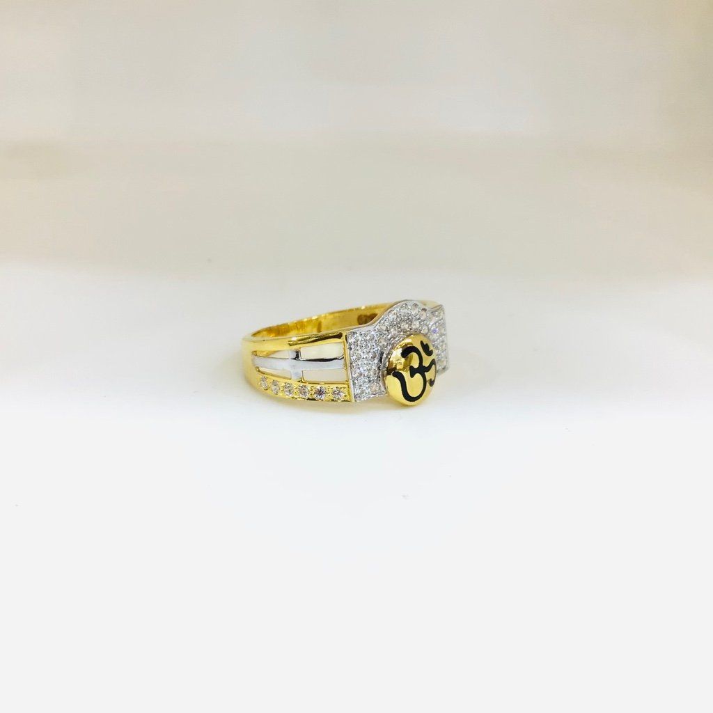 FANCY GOLD OM RING FOR MEN