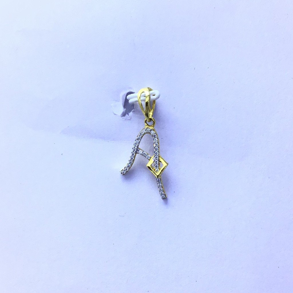 FANCY A LETTER GOLD PENDANT