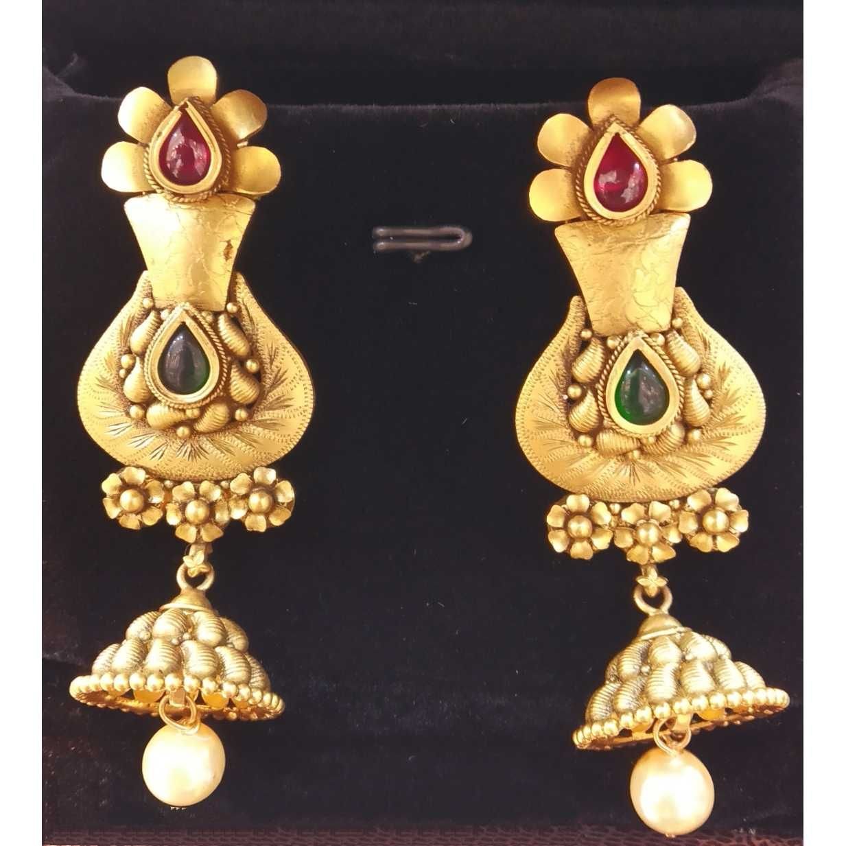 22kt gold jodhpuri antique set