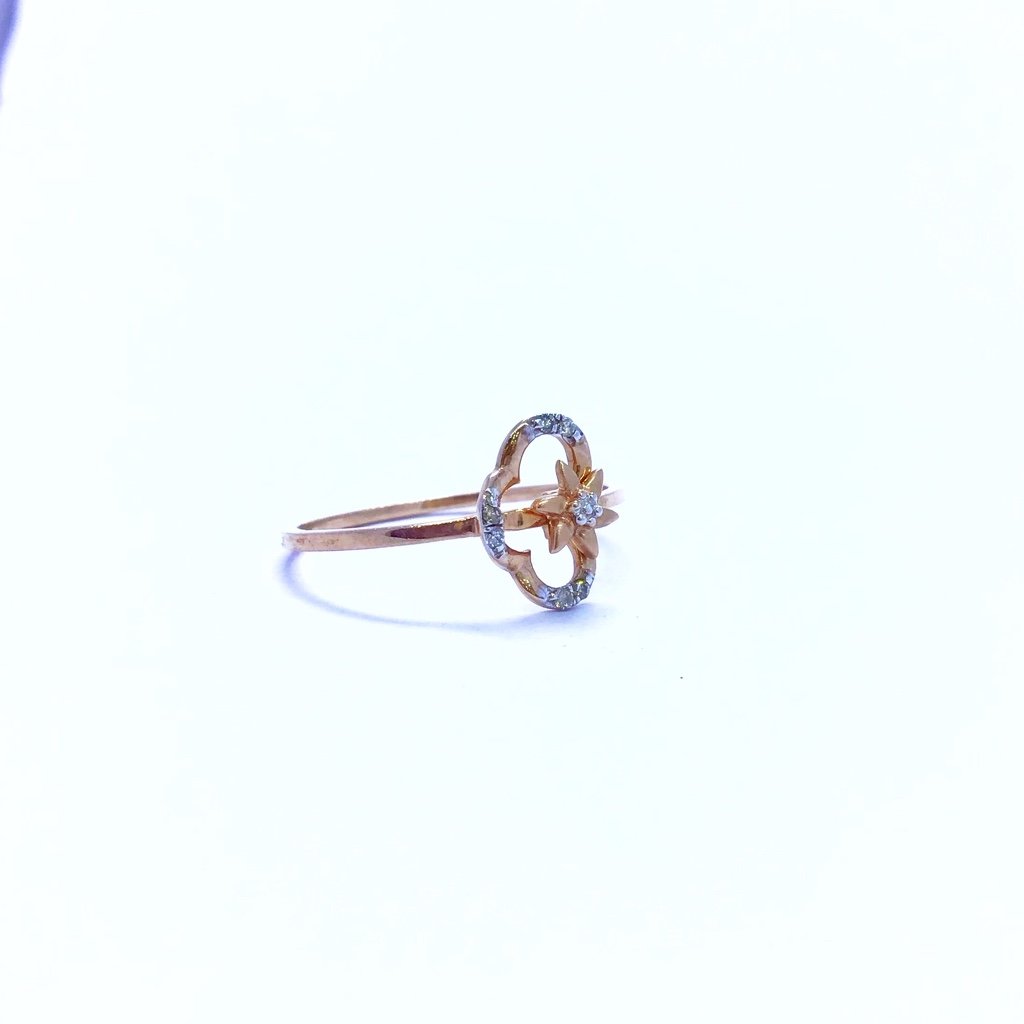 REAL DIAMOND FANCY ROSE GOLD RING