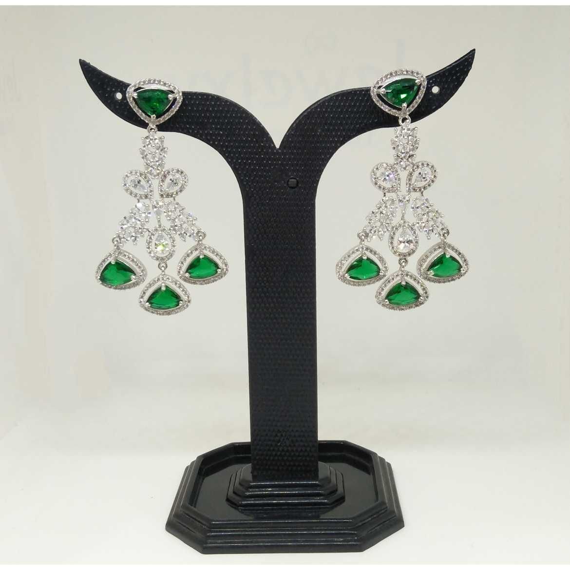 1 gram green fancy stone earring