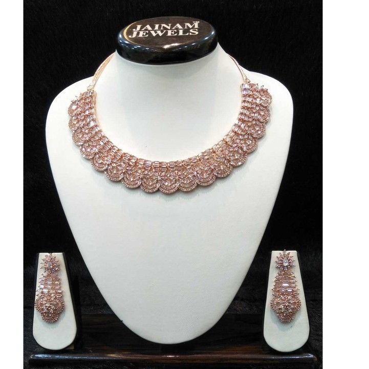 Rose designed party wear 1 gram necklace