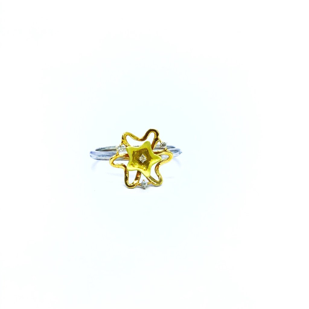 REAL DIAMOND FANCY STAR RING