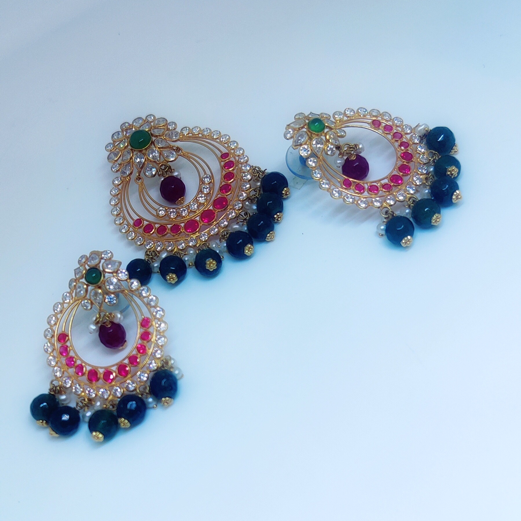 22K Gold Jadtar Pendant Set