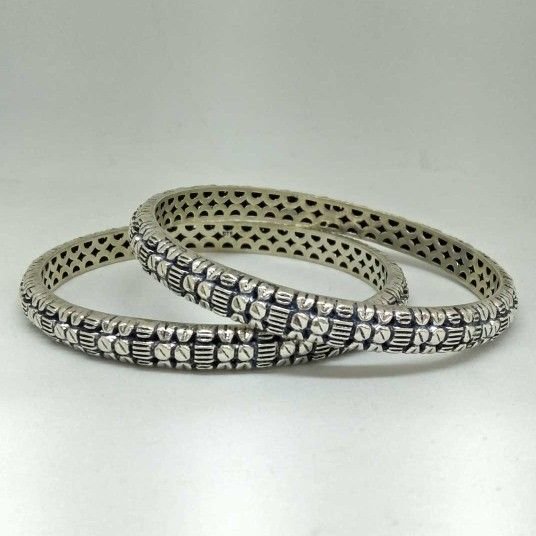 925 Sterling Silver Oxides Designed Bangle