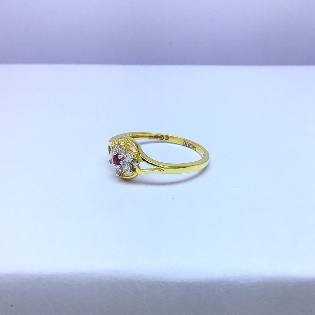 fancy star gold ladies ring