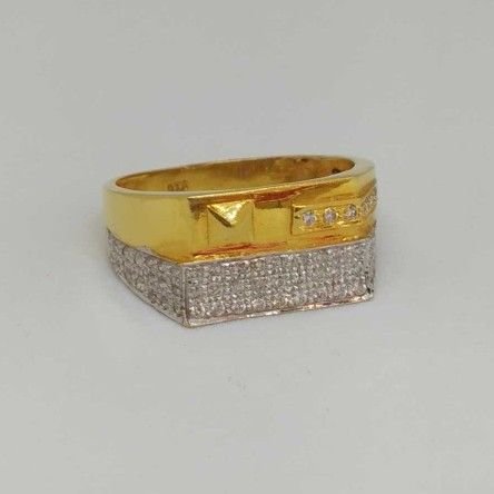 22 kt gold gents branded ring