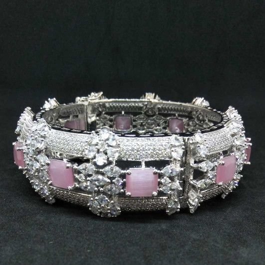 Pink diamond designed 1 gram ladies bracelet