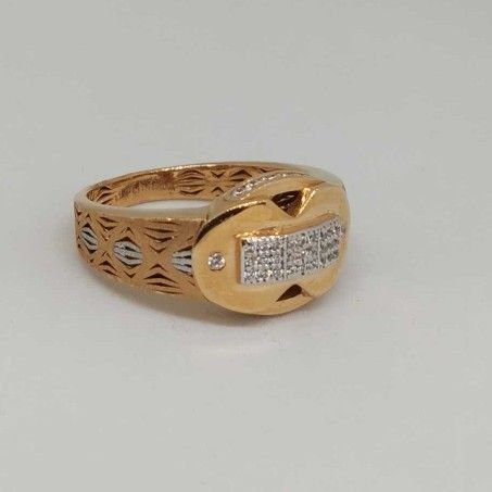 18 Kt Gold Gents Branded Ring