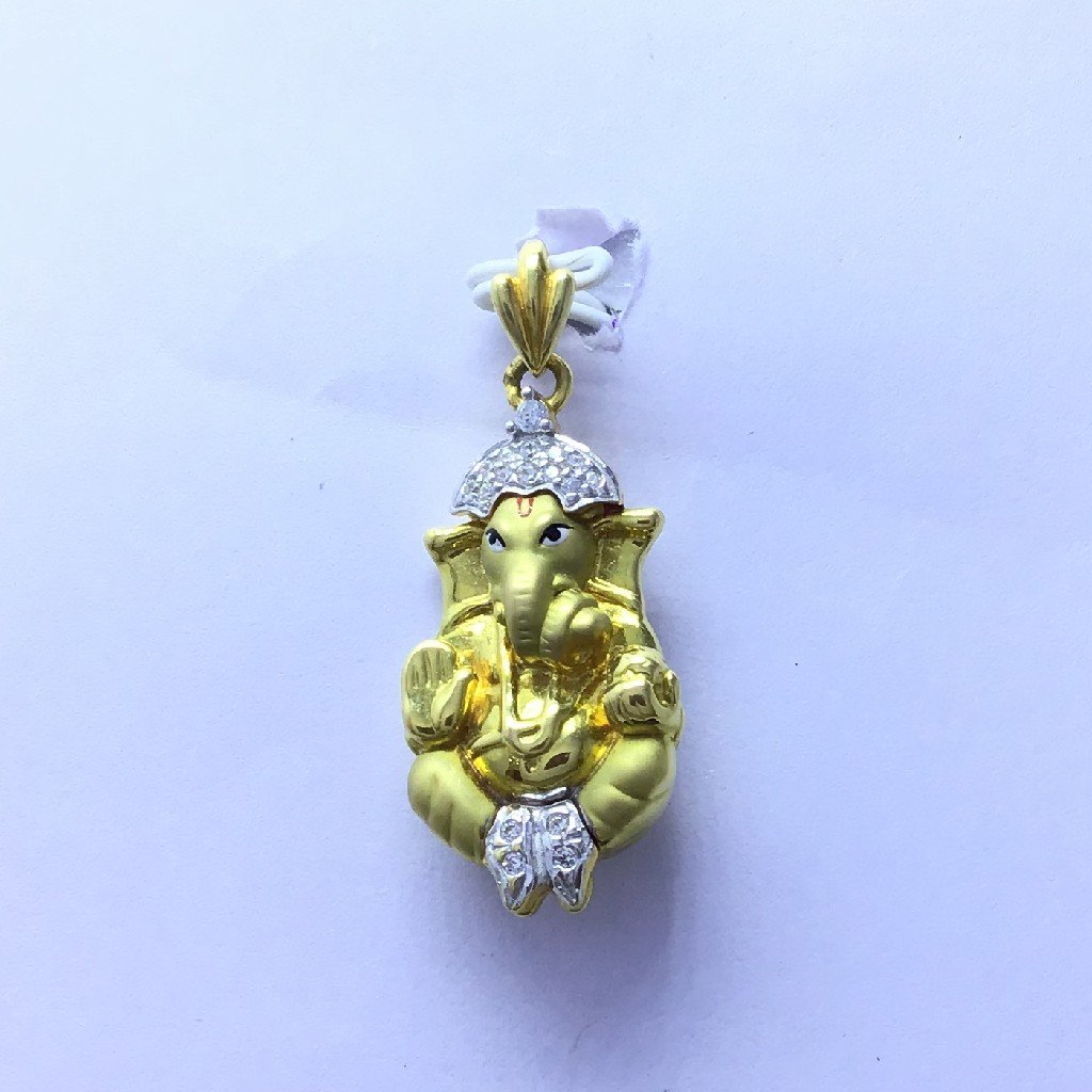 fancy gold ganeshji pendant