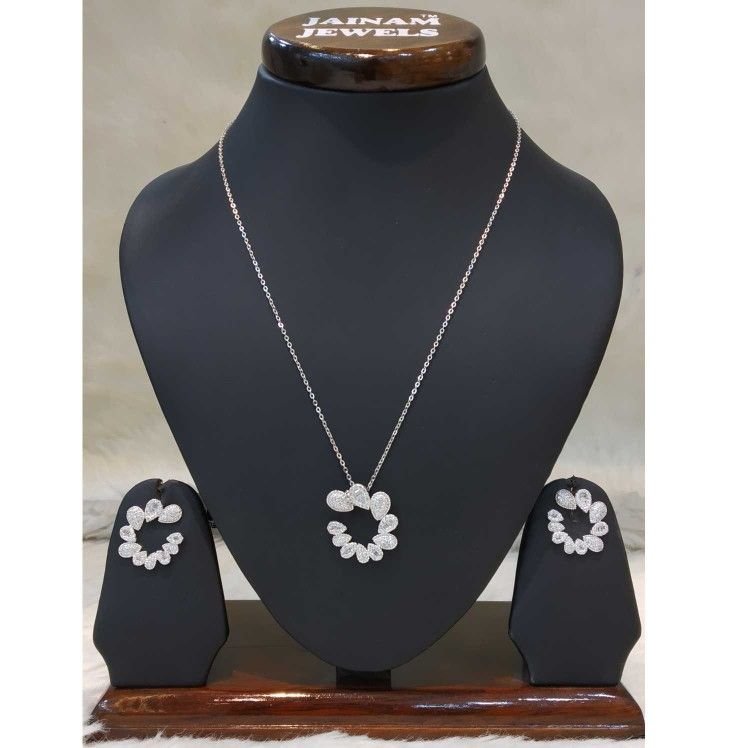 925 sterling silver ad  diamond necklace