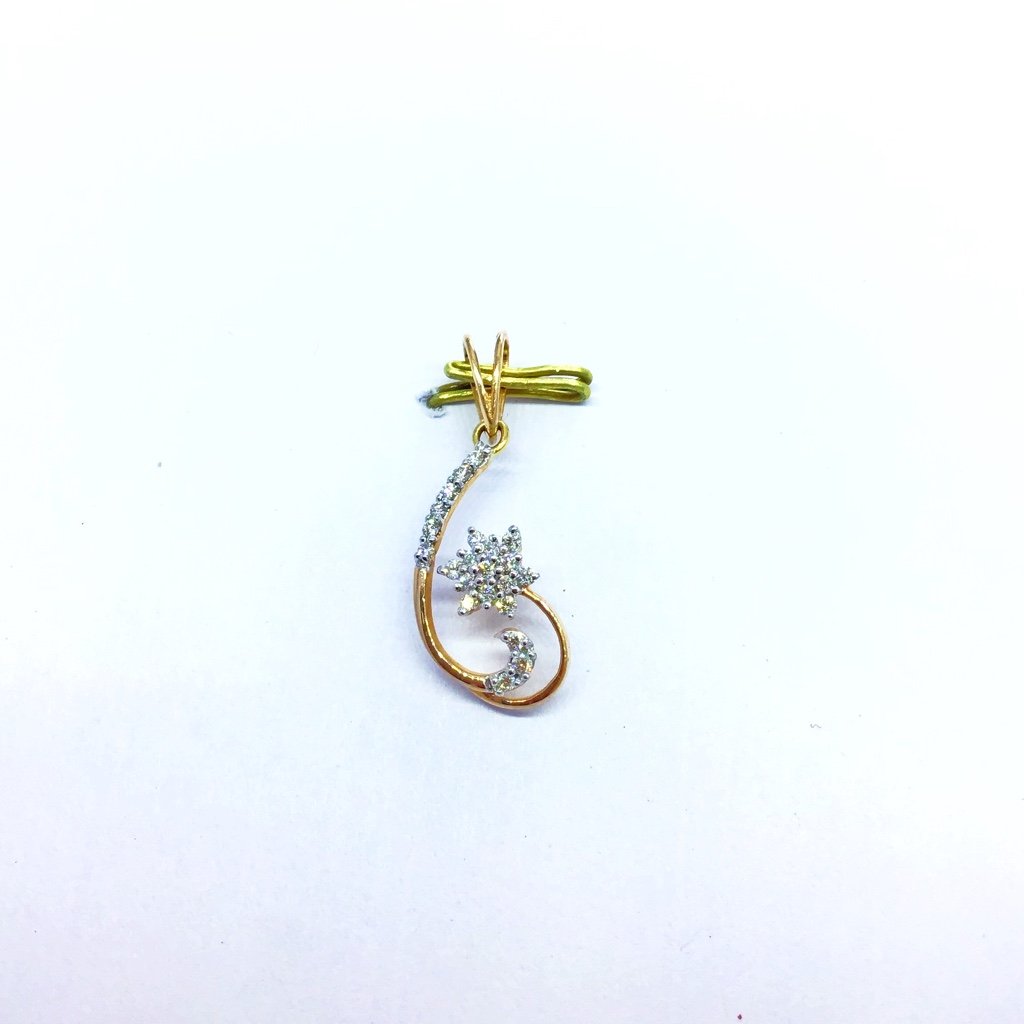 FANCY FLOWER ROSE GOLD REAL DIAMOND PENDANT