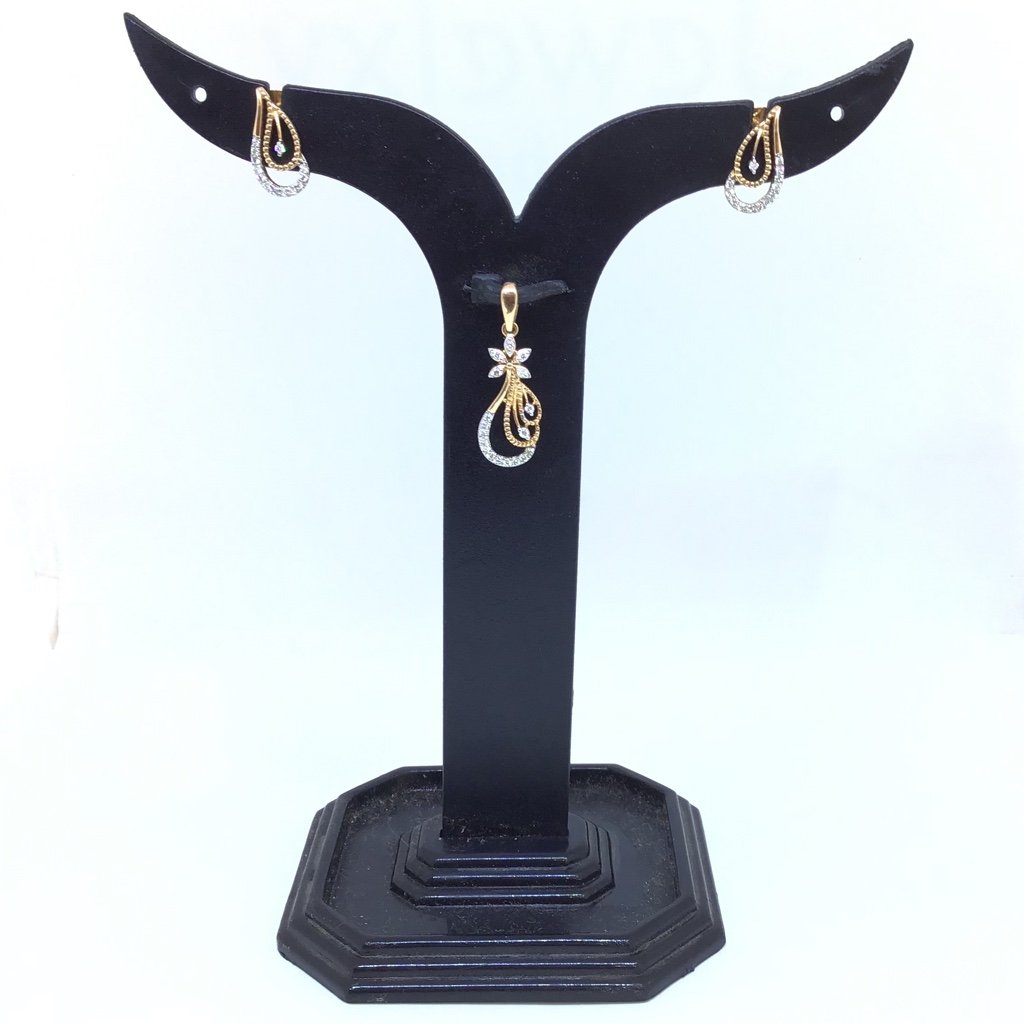 REAL DIAMOND FANCY ROSE GOLD PENDANT SET